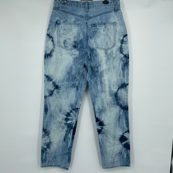 JUICY COUTURE Indigo Relaxed-Fit Tie-Dyed Button Fly Jeans Size 30 NWT - Picture 8 of 13